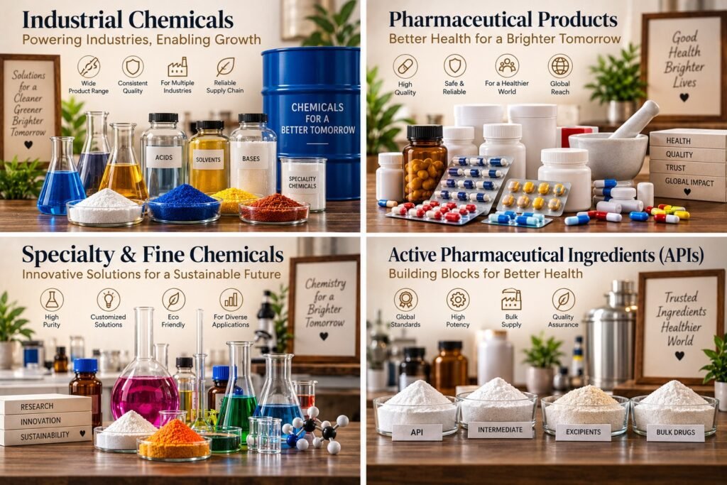 Chemicals and pharmaceutical products sourced from India