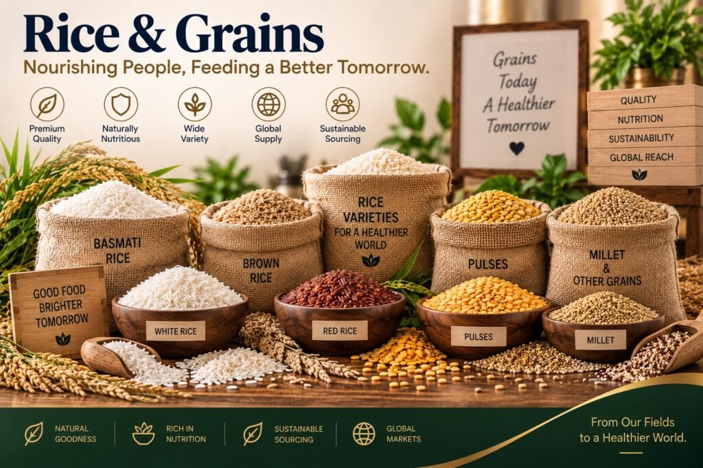 Indian rice and grains for export