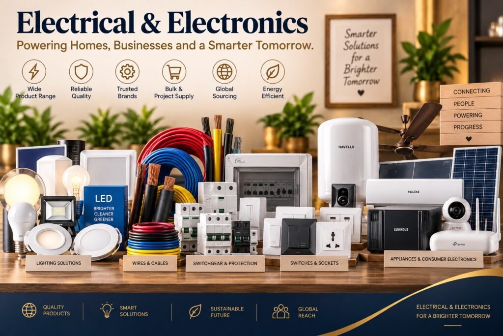 Electrical and electronic products sourced from India