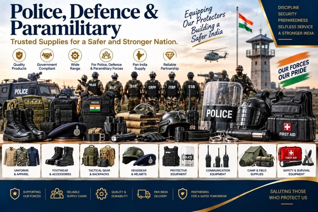 Police, defence and paramilitary supplies