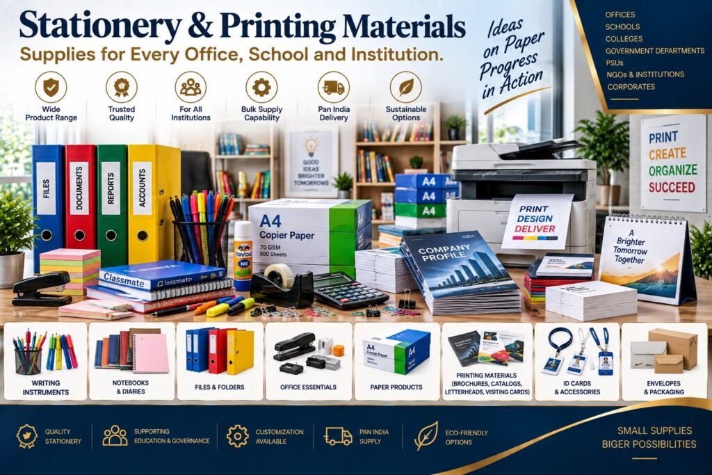 Stationery and printing materials for bulk procurement